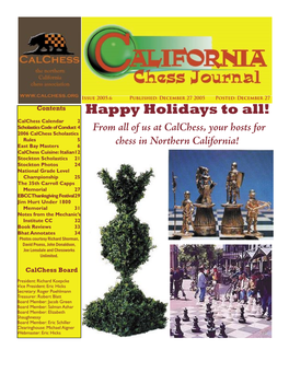 California Chess Journal Template