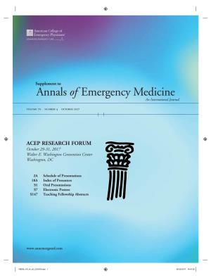 Annals of Emergency Medicine an International Journal