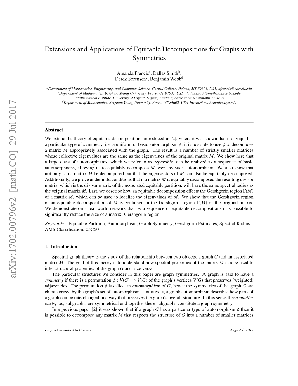 Automorphisms, Equitable Partitions, and Spectral Graph Theory