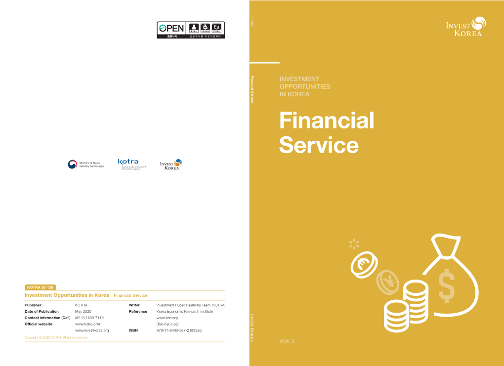 Financial Service INVESTMENT OPPORTUNITIES in KOREA Financial Service