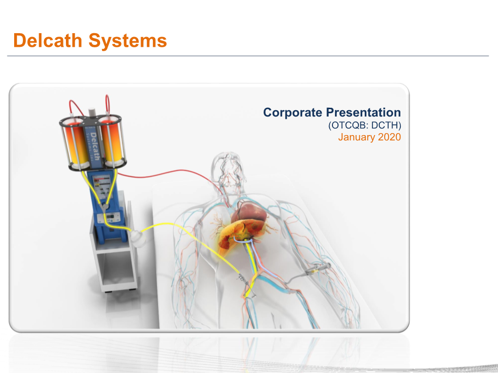 Delcath Investor Presentation (NASDAQ
