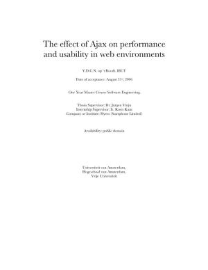 The Effect of Ajax on Performance and Usability in Web Environments