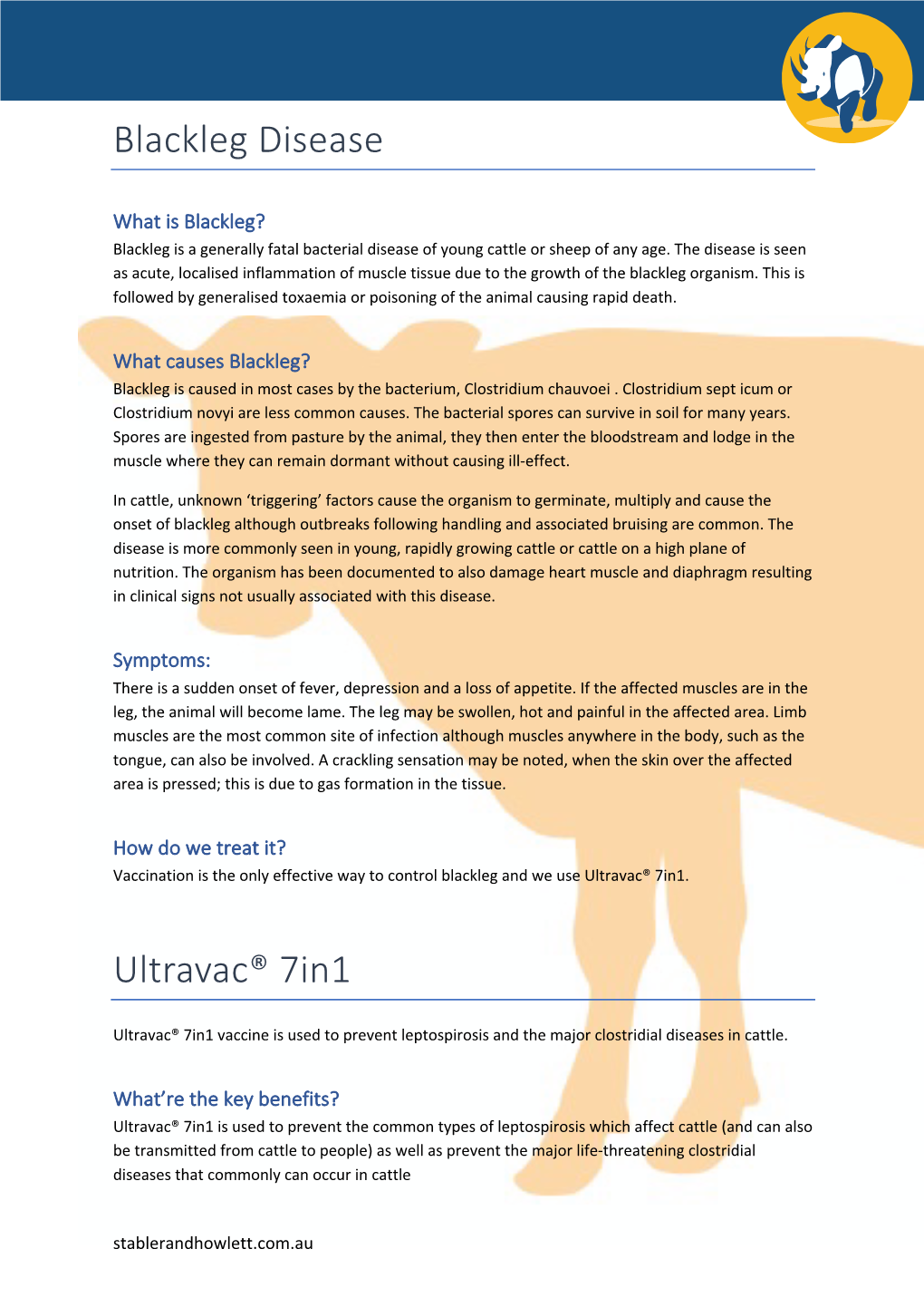 Blackleg Disease Ultravac® 7In1