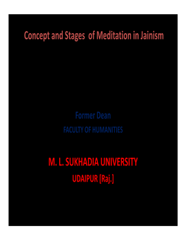 Concept and Stages of Meditation in Jainism