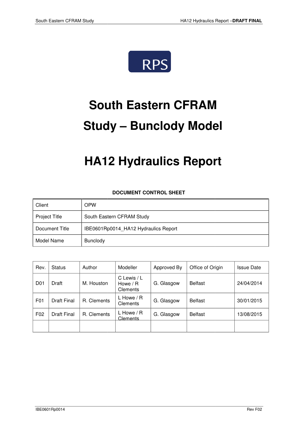 Bunclody Model HA12 Hydraulics