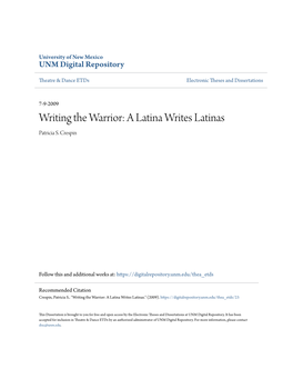 A Latina Writes Latinas Patricia S