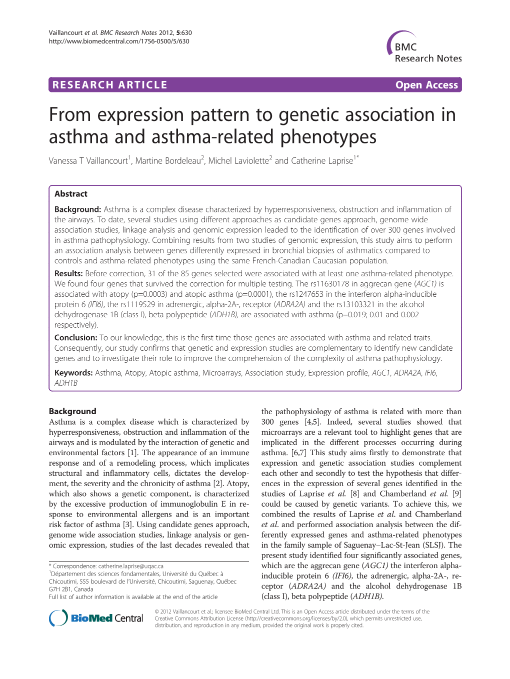From Expression Pattern to Genetic Association in Asthma Related