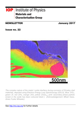 NEWSLETTER Issue No. 22 January 2017