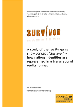Survivor” – How National Identities Are Represented in a Transnational Reality Format