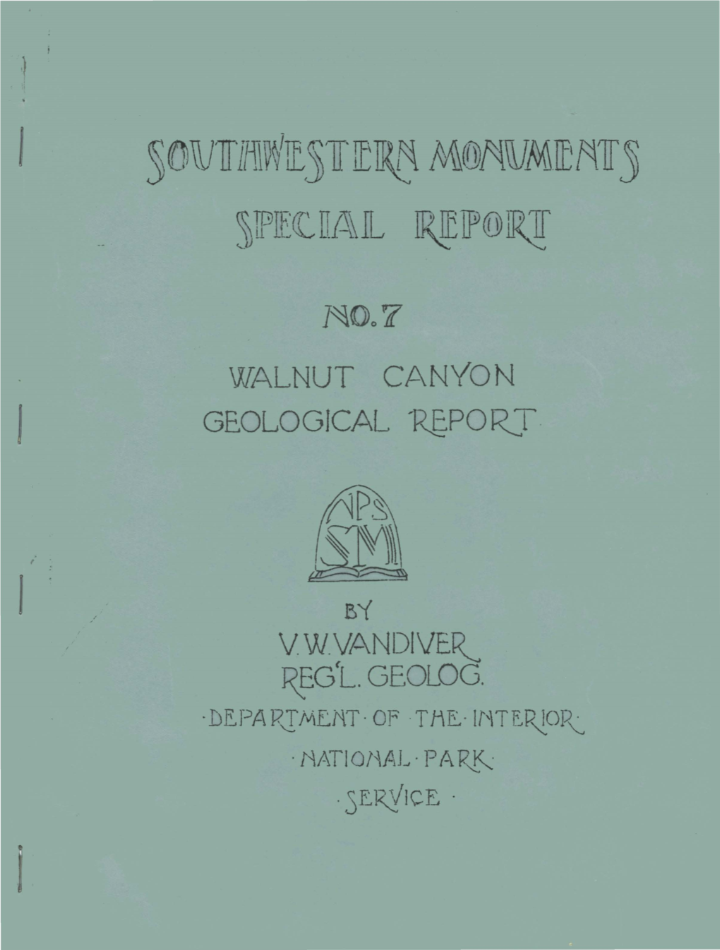 Walnut Canyon Geological Report