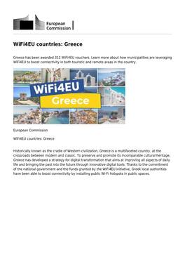 Wifi4eu Countries: Greece