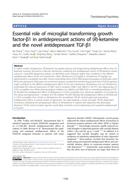 Essential Role of Microglial Transforming Growth Factor-Β1