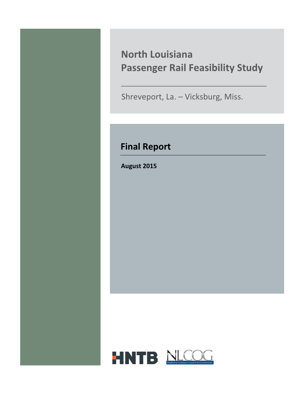 North Louisiana Passenger Rail Feasibility Study