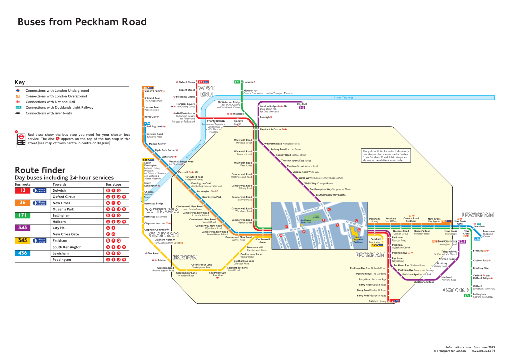 Buses from Peckham Road