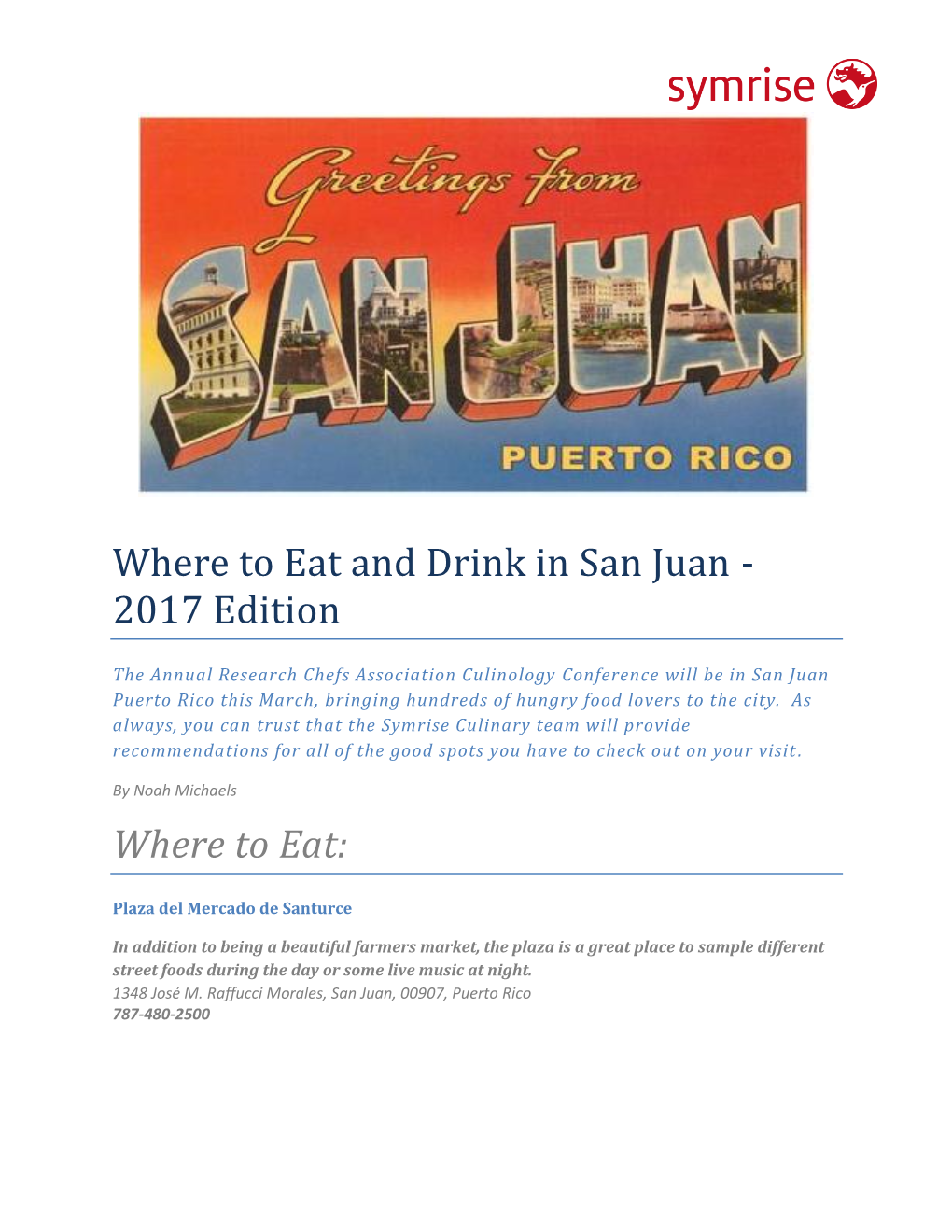 Where to Eat and Drink in San Juan - 2017 Edition