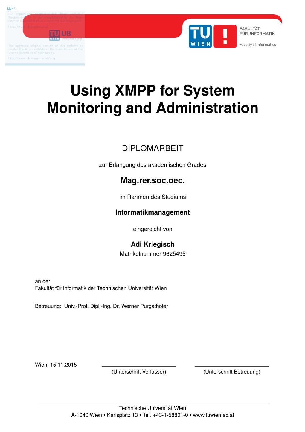 Using XMPP for System Monitoring and Administration