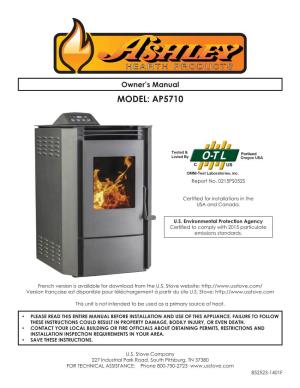 Product Manual for Pellet Stove