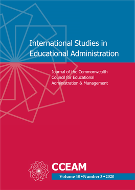 International Studies in Educational Administration by the Commonwealth Council for Educational Administration and Management (CCEAM)