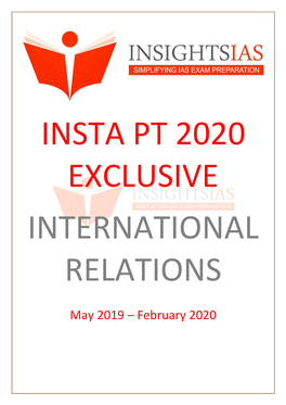 INSTA PT 2020 Exclusive (International Relations)