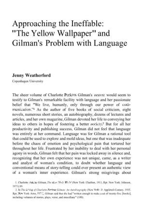 "The Yellow Wallpaper" and Gilman's Problem with Language