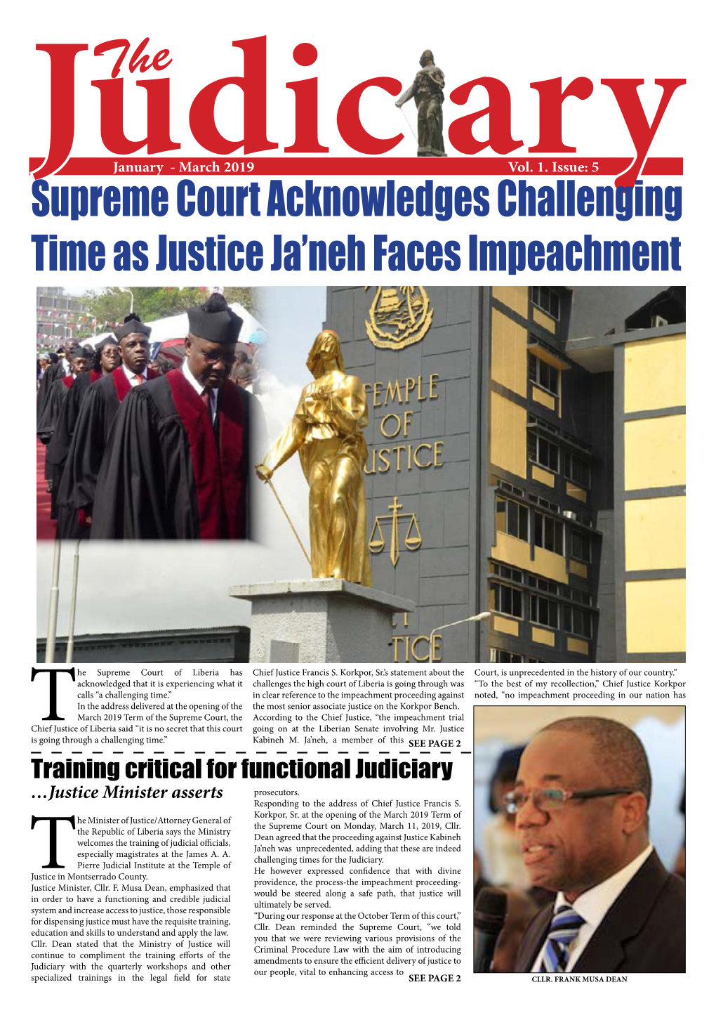 Supreme Court Acknowledges Challenging Time As Justice Ja'neh