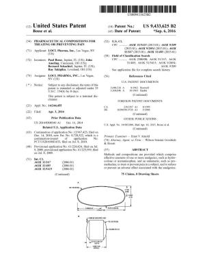 (12) United States Patent (10) Patent No.: US 9.433,625 B2 Bosse Et Al