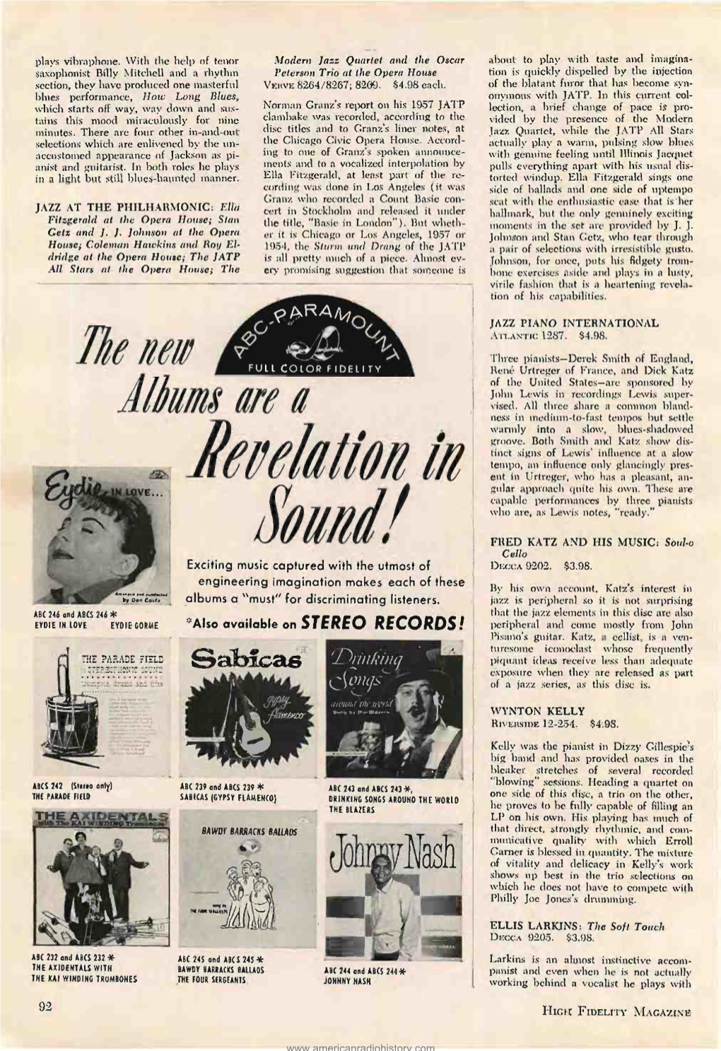 High Fidelity Magazine September 1958