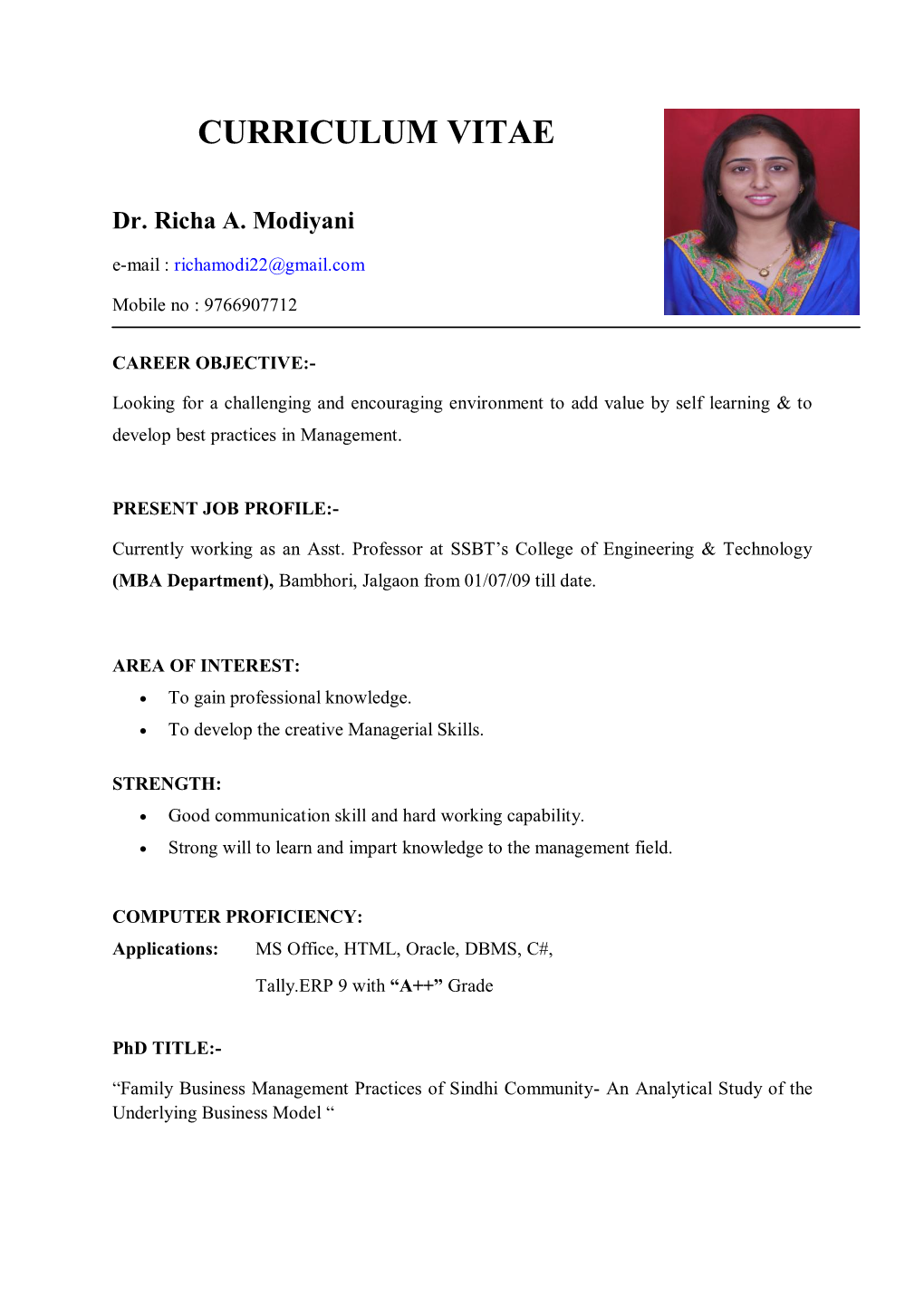 Curriculum Vitae