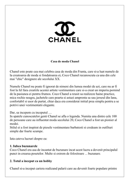 Coco Chanel Recunoscuta Ca Una Din Cele Mai "Chic" Designere Ale Secolului XX