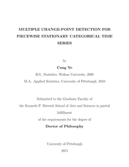 Multiple Change-Point Detection for Piecewise Stationary Categorical Time Series