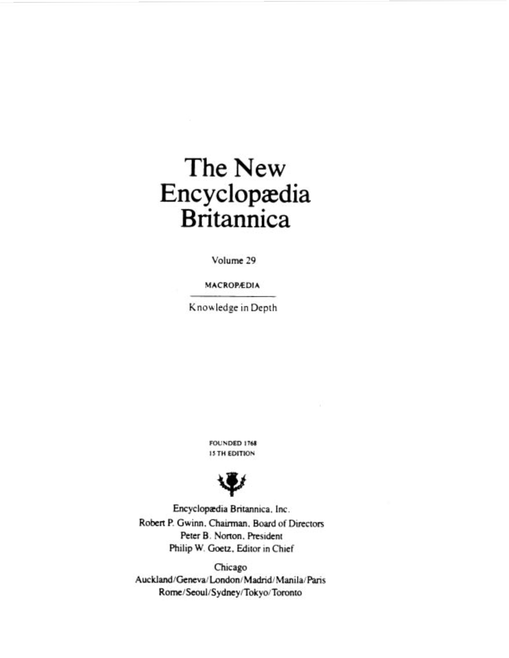 The New Encyclopaedia Britannica