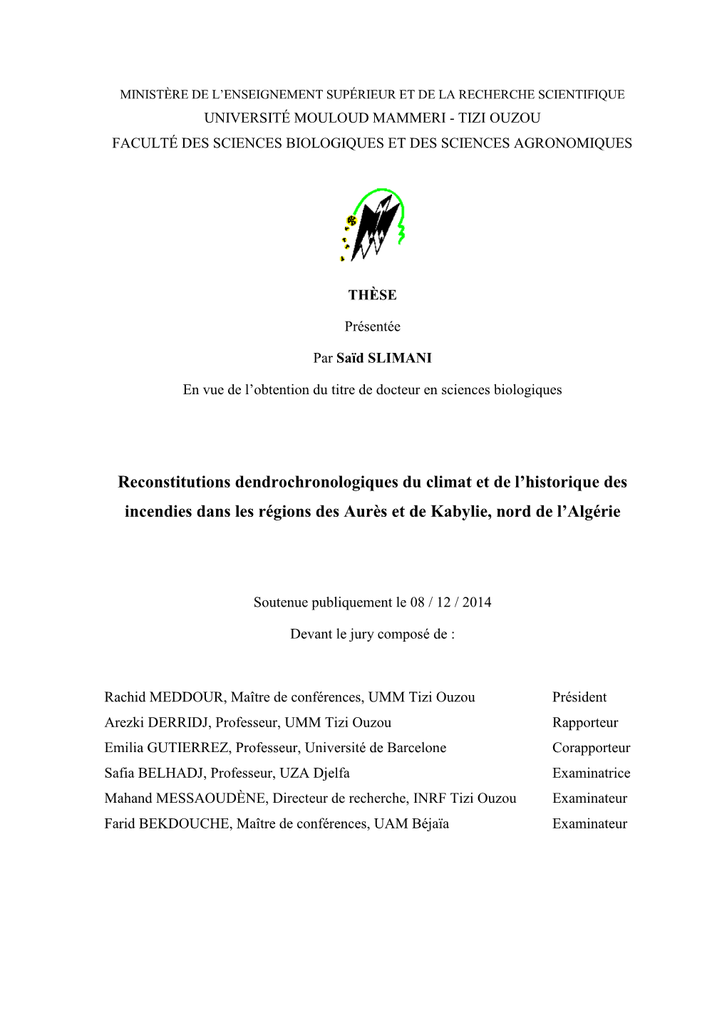 Thèse S. Slimani 2014.Pdf