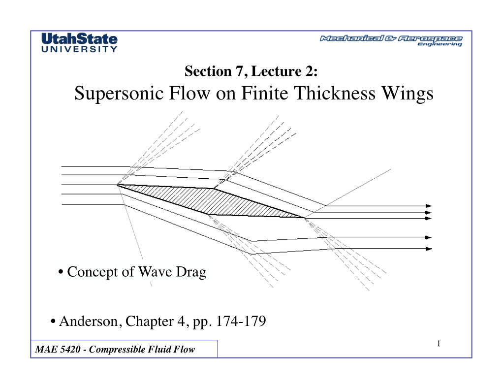Supersonic Flow on Finite Thickness Wings!