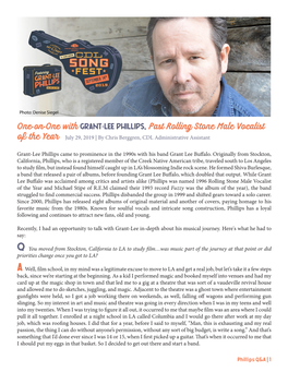 One-On-One with Grant-Lee Phillips, Past Rolling Stone Male Vocalist of the Year July 29, 2019 | by Chris Berggren, CDL Administrative Assistant