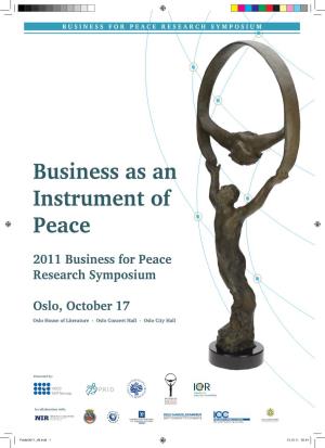 Business As an Instrument of Peace