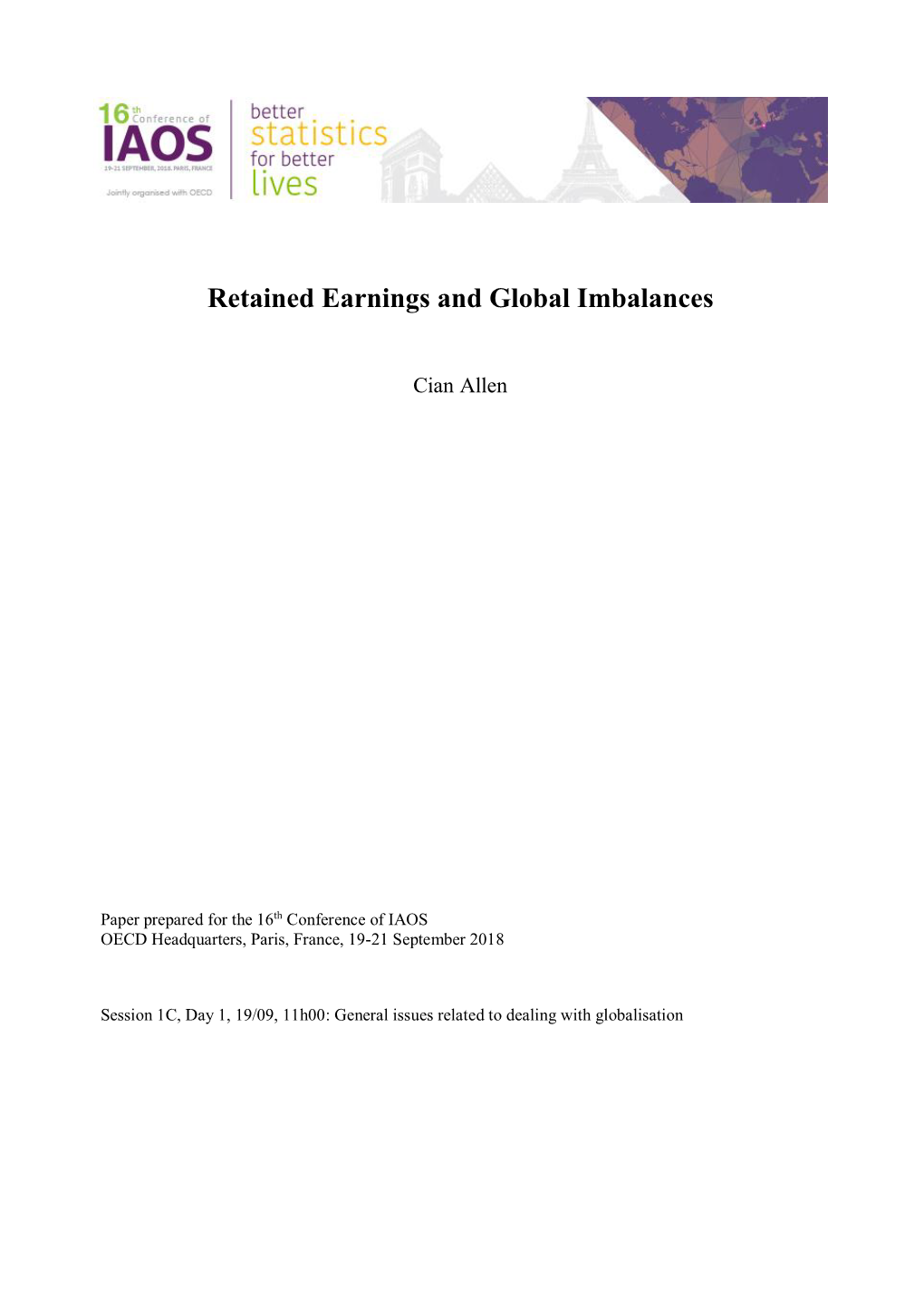 Retained Earnings and Global Imbalances