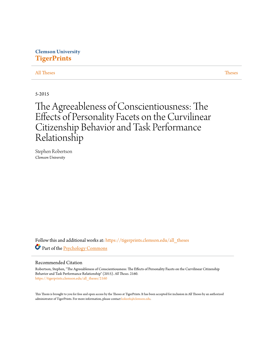 The Agreeableness of Conscientiousness