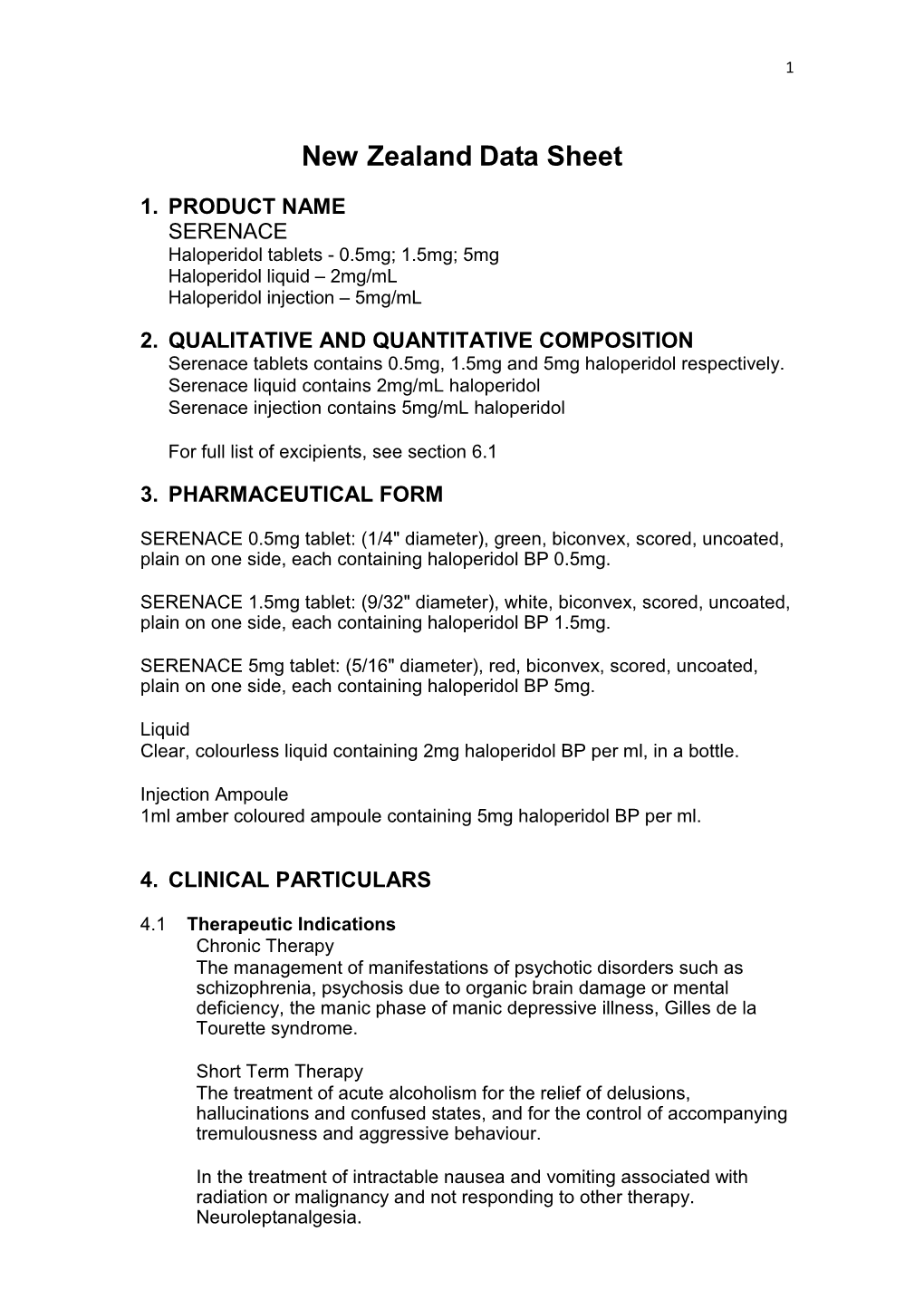 New Zealand Data Sheet