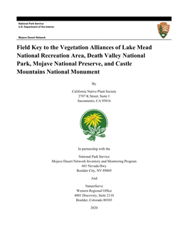 Field Key to the Vegetation Alliances of Lake Mead
