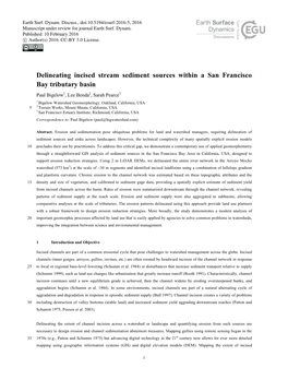 Delineating Incised Stream Sediment Sources Within a San Francisco Bay