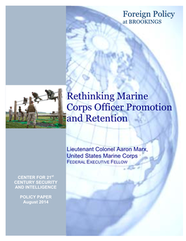 Rethinking Marine Corps Officer Promotion and Retention