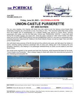 Union-Castle Purserette by Ann Haynes
