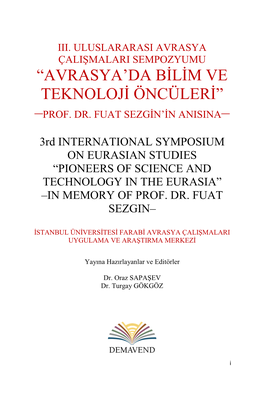 “Avrasya'da Bilim Ve Teknoloji Öncüleri”