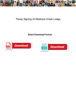 Treaty Signing at Medicine Creek Lodge