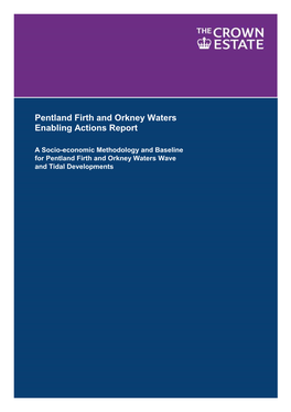 Pentland Firth and Orkney Waters Enabling Actions Report