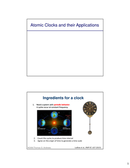 Atomic Clocks and Their Applications
