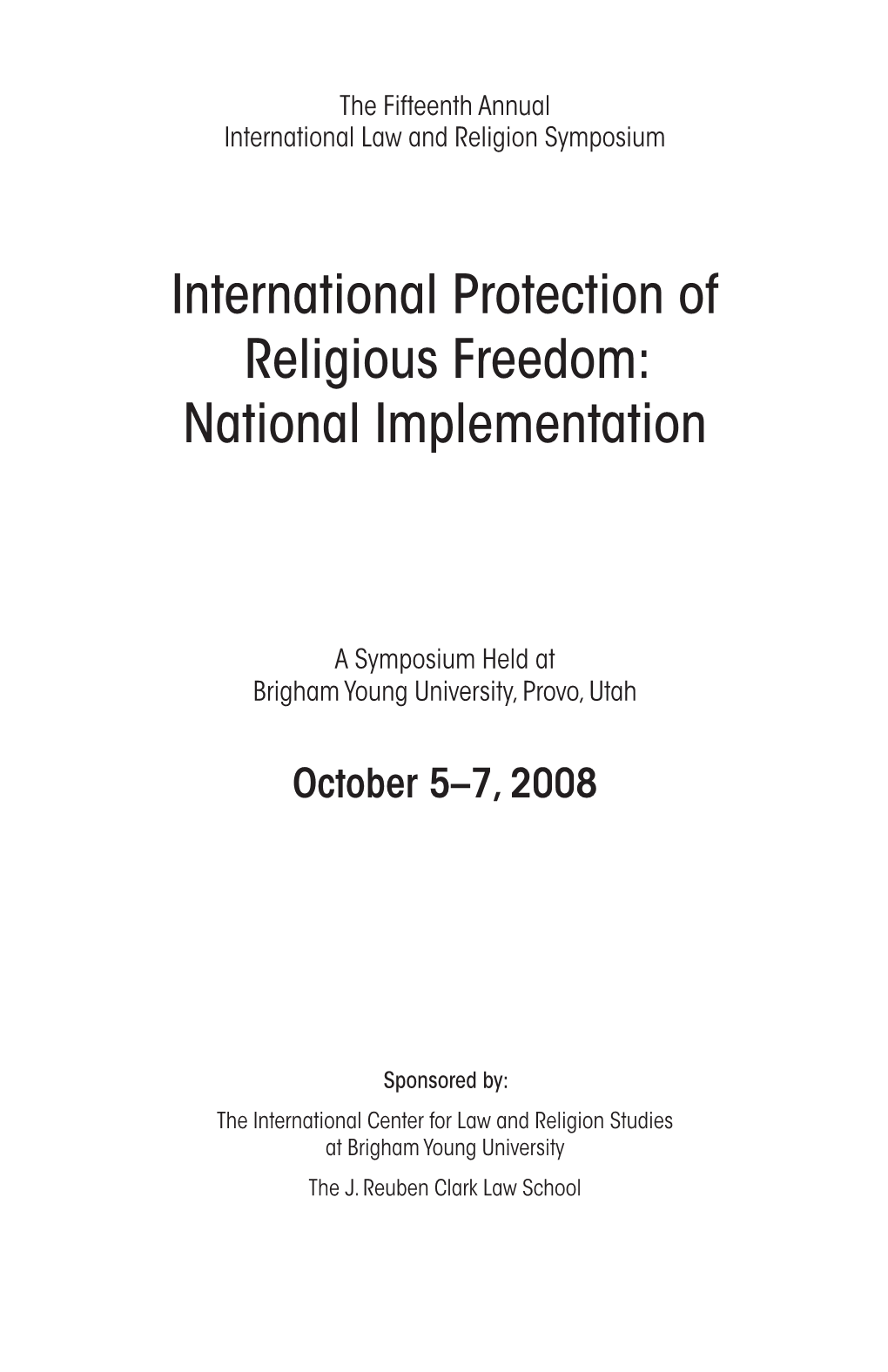 National Implementation