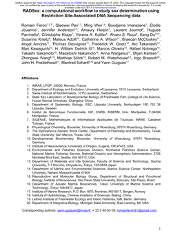 A Computational Workflow to Study Sex Determination Using Restriction Site-Associated DNA Sequencing Data