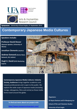Contemporary Japanese Media Cultures