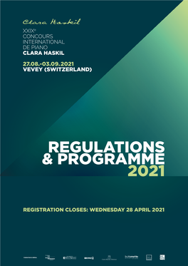 Regulations & Programme 2021
